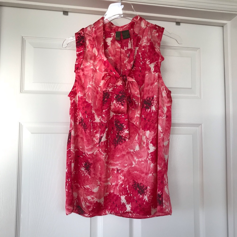 Sere Nade | Floral Print Tie Sleeveless Blouse
